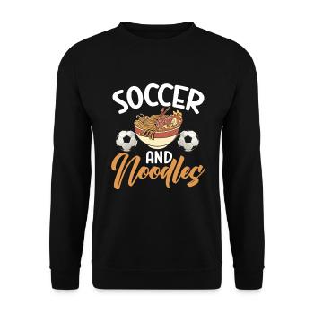 Noodle Lover Gifts - Unisex Pullover - Schwarz - Vorne - Alina (178cm) & Michal (187cm)