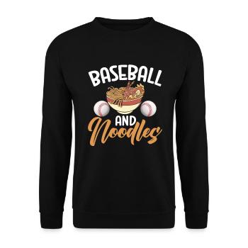 Noodle Lover Gifts - Unisex Sweatshirt - black - Front - Alina (178cm) & Michal (187cm)