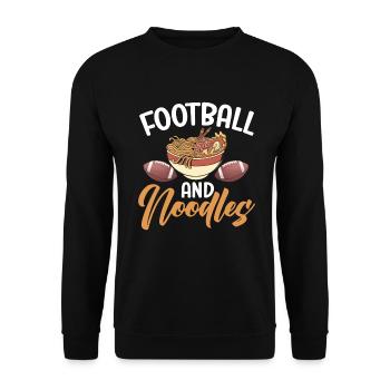 Noodle Lover Gifts - Unisex Sweatshirt - black - Front - Alina (178cm) & Michal (187cm)