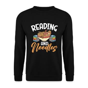 Noodle Lover Gifts - Unisex Pullover - Schwarz - Vorne - Alina (178cm) & Michal (187cm)