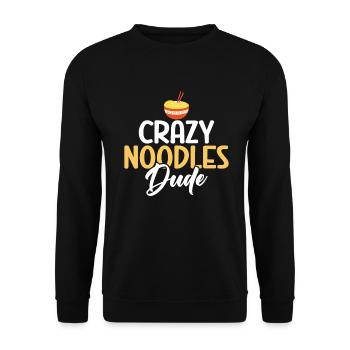 Noodle Lover Gifts - Unisex Pullover - Schwarz - Vorne - Alina (178cm) & Michal (187cm)