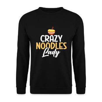 Noodle Lover Gifts - Unisex Sweatshirt - black - Front - Alina (178cm) & Michal (187cm)