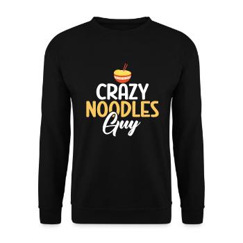 Noodle Lover Gifts - Unisex Sweatshirt - black - Front - Alina (178cm) & Michal (187cm)