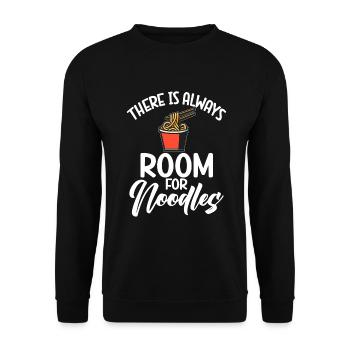 Noodle Lover Gifts - Unisex Pullover - Schwarz - Vorne - Alina (178cm) & Michal (187cm)