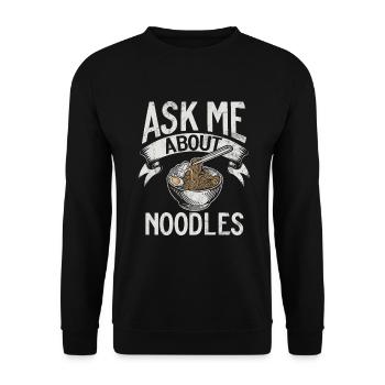 Cadeaux pour les amateurs de nouilles - Sweat-shirt Unisexe - noir - Devant - Alina (178cm) & Michal (187cm)