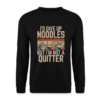 Noodle Lover Gifts - Unisex Sweatshirt - black - Front - Alina (178cm) & Michal (187cm)
