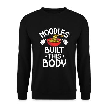 Noodle Lover Gifts - Unisex Sweatshirt - black - Front - Alina (178cm) & Michal (187cm)