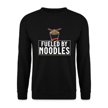 Noodle Lover Gifts - Unisex Pullover - Schwarz - Vorne - Alina (178cm) & Michal (187cm)