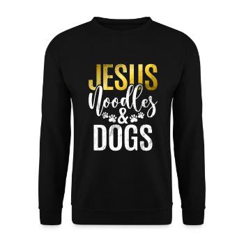 Noodle Lover Gifts - Unisex Sweatshirt - black - Front - Alina (178cm) & Michal (187cm)
