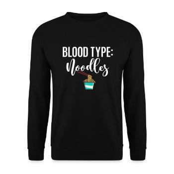 Noodle Lover Gifts - Unisex Sweatshirt - black - Front - Alina (178cm) & Michal (187cm)