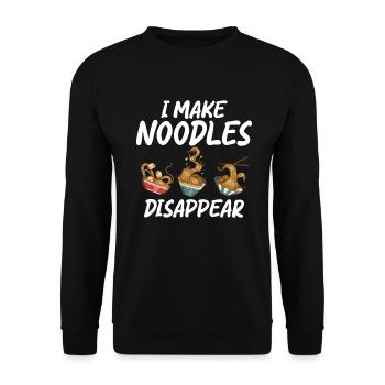 Noodle Lover Gifts - Unisex Pullover - Schwarz - Vorne - Alina (178cm) & Michal (187cm)