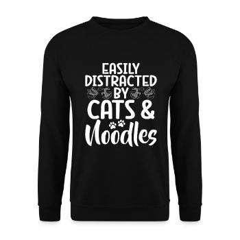 Noodle Lover Gifts - Unisex Pullover - Schwarz - Vorne - Alina (178cm) & Michal (187cm)