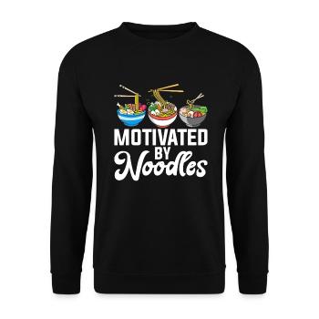 Noodle Lover Gifts - Unisex Pullover - Schwarz - Vorne - Alina (178cm) & Michal (187cm)