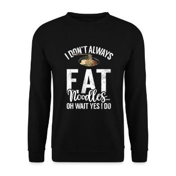 Noodle Lover Gifts - Unisex Sweatshirt - black - Front - Alina (178cm) & Michal (187cm)