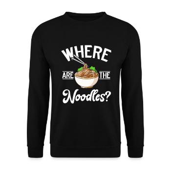 Noodle Lover Gifts - Unisex Sweatshirt - black - Front - Alina (178cm) & Michal (187cm)