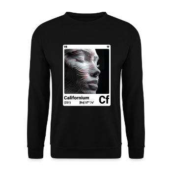 AI am Californium (wt) périodique de mode nerd - Sweat-shirt Unisexe - noir - Devant - Alina (178cm) & Michal (187cm)