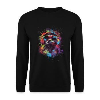 Sloth - Unisex Sweatshirt - black - Front - Alina (178cm) & Michal (187cm)