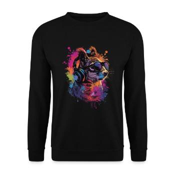 Squirrel - Unisex Sweatshirt - black - Front - Alina (178cm) & Michal (187cm)