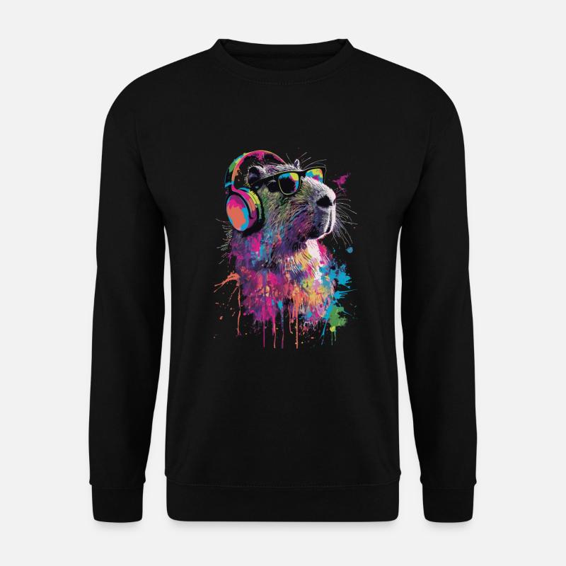 Capybara - Unisex Pullover - Schwarz
