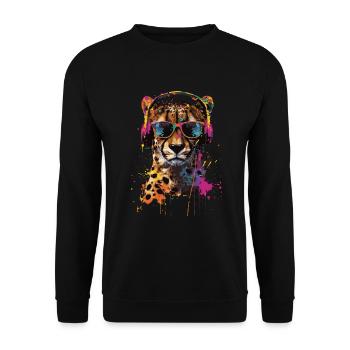 Guépard - Sweat-shirt Unisexe - noir - Devant - Alina (178cm) & Michal (187cm)