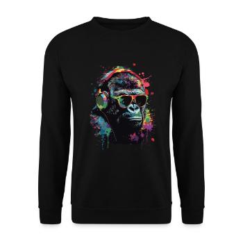 Gorille - Sweat-shirt Unisexe - noir - Devant - Alina (178cm) & Michal (187cm)