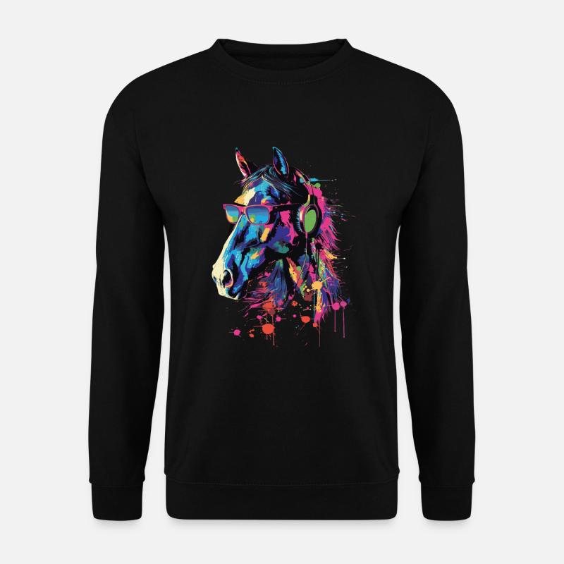 Pferd - Unisex Pullover - Schwarz