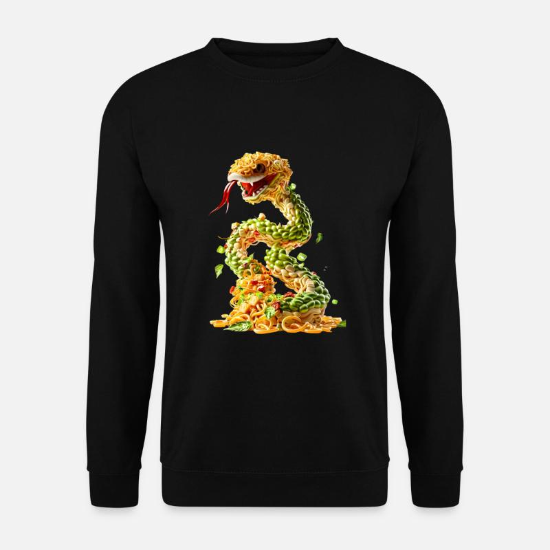 Schlange Nudeln - Unisex Pullover - Schwarz