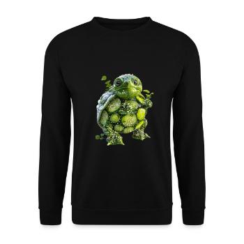 Turtle Cucumber Salad - Unisex Sweatshirt - black - Front - Alina (178cm) & Michal (187cm)