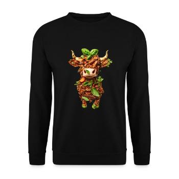 Cow Meat Beef - Unisex Sweatshirt - black - Front - Alina (178cm) & Michal (187cm)
