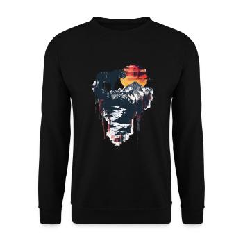 Tiger - Unisex Sweatshirt - black - Front - Alina (178cm) & Michal (187cm)