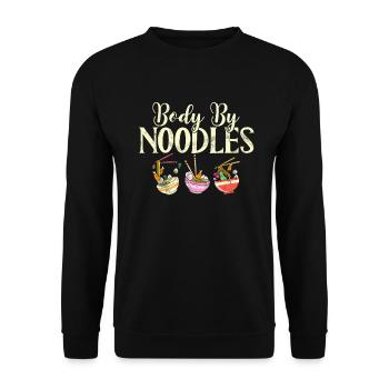 Noodle Lover Gifts - Unisex Sweatshirt - black - Front - Alina (178cm) & Michal (187cm)