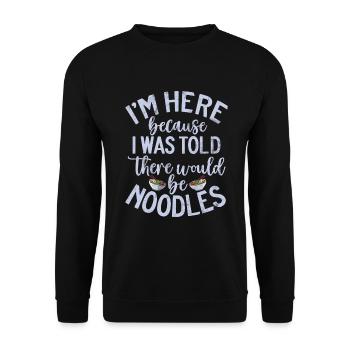 Noodle Lover Gifts - Unisex Pullover - Schwarz - Vorne - Alina (178cm) & Michal (187cm)