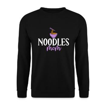 Noodle Lover Gifts - Unisex Sweatshirt - black - Front - Alina (178cm) & Michal (187cm)