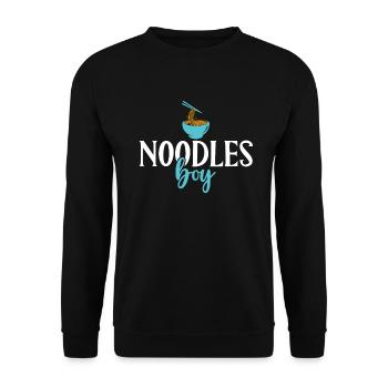 Noodle Lover Gifts - Unisex Pullover - Schwarz - Vorne - Alina (178cm) & Michal (187cm)