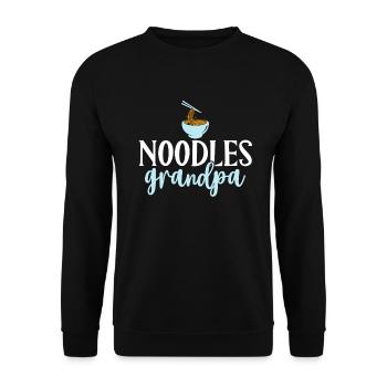 Noodle Lover Gifts - Unisex Pullover - Schwarz - Vorne - Alina (178cm) & Michal (187cm)