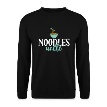 Cadeaux pour les amateurs de nouilles - Sweat-shirt Unisexe - noir - Devant - Alina (178cm) & Michal (187cm)