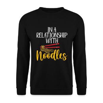 Noodle Lover Gifts - Unisex Sweatshirt - black - Front - Alina (178cm) & Michal (187cm)