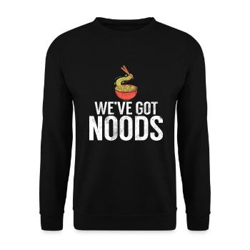 Noodle Lover Gifts - Unisex Pullover - Schwarz - Vorne - Alina (178cm) & Michal (187cm)