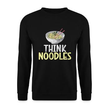 Noodle Lover Gifts - Unisex Sweatshirt - black - Front - Alina (178cm) & Michal (187cm)