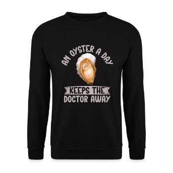 Oyster Gifts - Unisex Pullover - Schwarz - Vorne - Alina (178cm) & Michal (187cm)