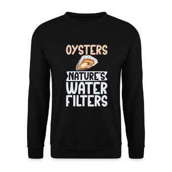Oyster Gifts - Unisex Pullover - Schwarz - Vorne - Alina (178cm) & Michal (187cm)
