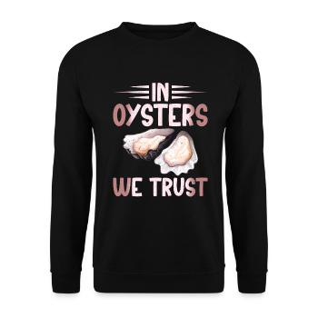 Oyster Gifts - Unisex Pullover - Schwarz - Vorne - Alina (178cm) & Michal (187cm)
