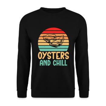 Oyster Gifts - Unisex Pullover - Schwarz - Vorne - Alina (178cm) & Michal (187cm)