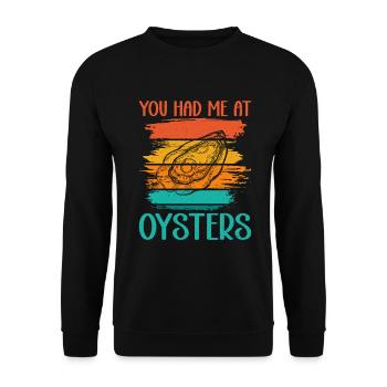 Oyster Gifts - Unisex Pullover - Schwarz - Vorne - Alina (178cm) & Michal (187cm)