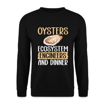 Oyster Gifts - Unisex Pullover - Schwarz - Vorne - Alina (178cm) & Michal (187cm)