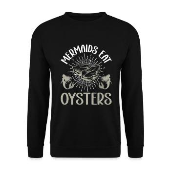 Oyster Gifts - Unisex Pullover - Schwarz - Vorne - Alina (178cm) & Michal (187cm)