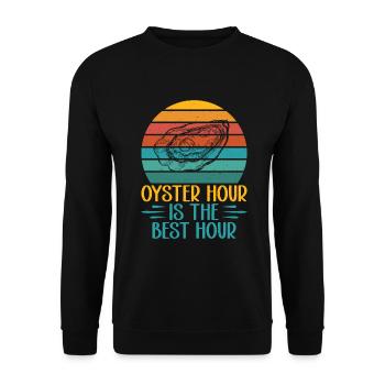 Oyster Gifts - Unisex Pullover - Schwarz - Vorne - Alina (178cm) & Michal (187cm)