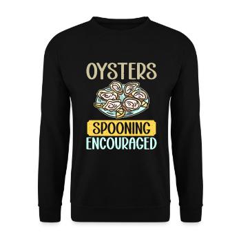 Oyster Gifts - Unisex Pullover - Schwarz - Vorne - Alina (178cm) & Michal (187cm)