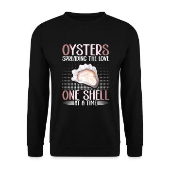 Oyster Gifts - Unisex Pullover - Schwarz - Vorne - Alina (178cm) & Michal (187cm)