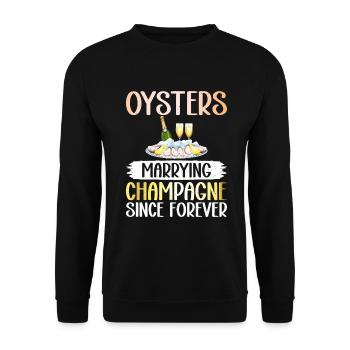 Oyster Gifts - Unisex Pullover - Schwarz - Vorne - Alina (178cm) & Michal (187cm)